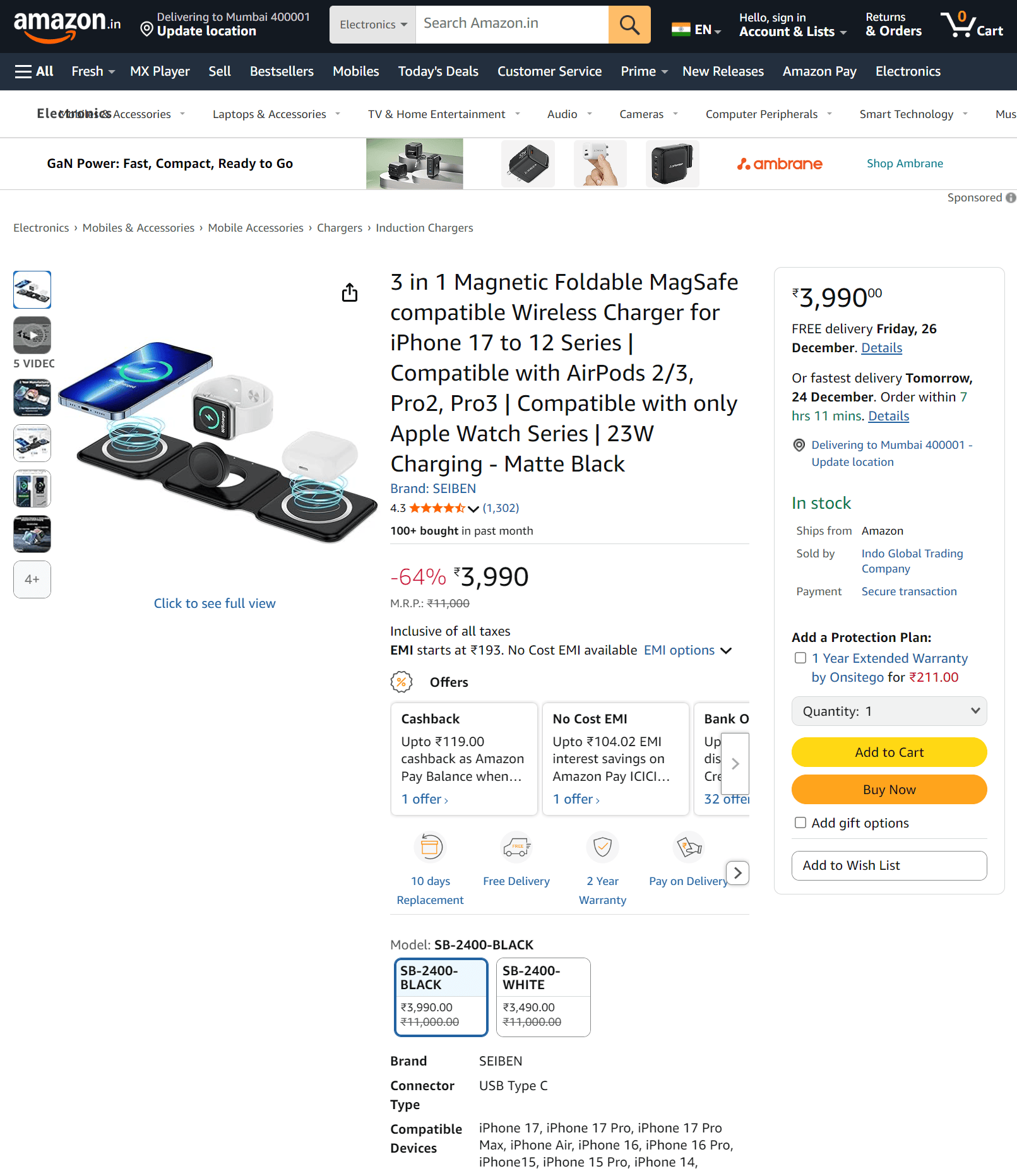 亚马逊12月最火的10款无线充电器开元棋牌度“果粉”都在买什