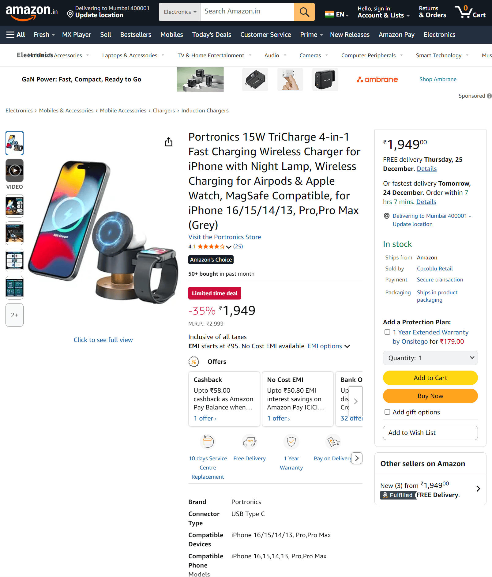 亚马逊12月最火的10款无线充电器开元棋牌度“果粉”都在买什么？揭秘(图4)