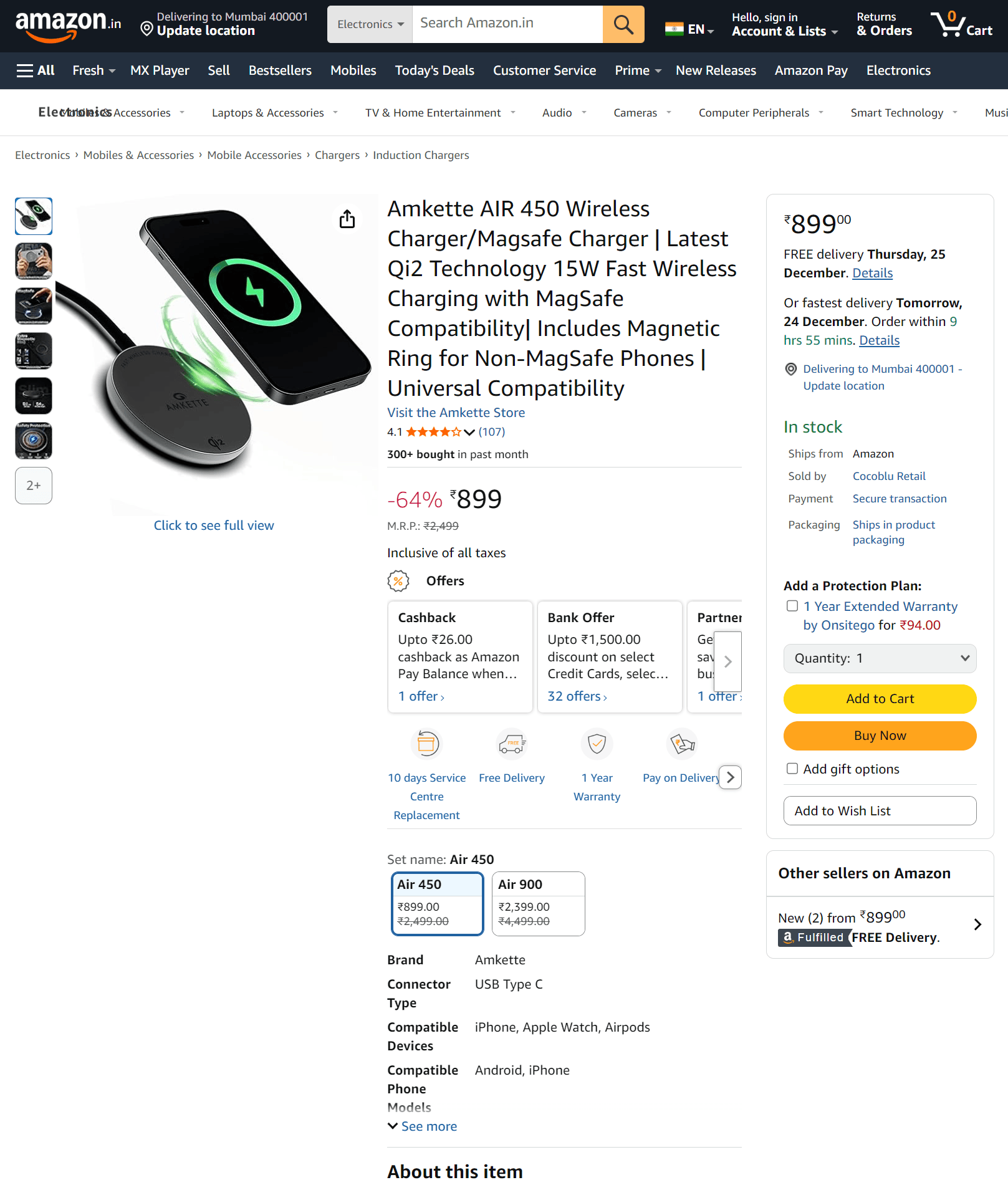 亚马逊12月最火的10款无线充电器开元棋牌度“果粉”都在买什么？揭秘(图5)